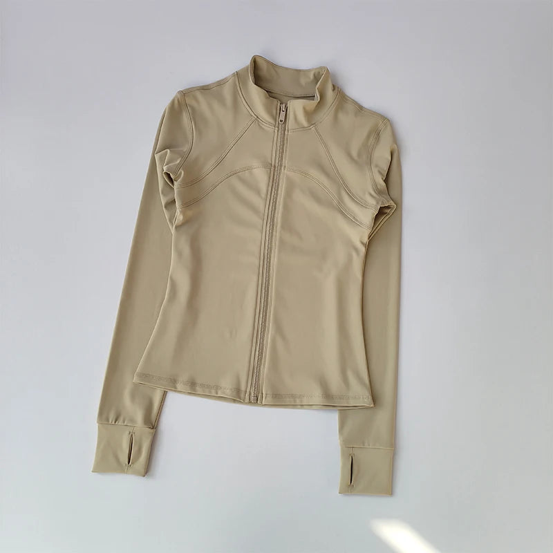 Sport Femme Col Montant – Manches Longues & Coupe-Vent