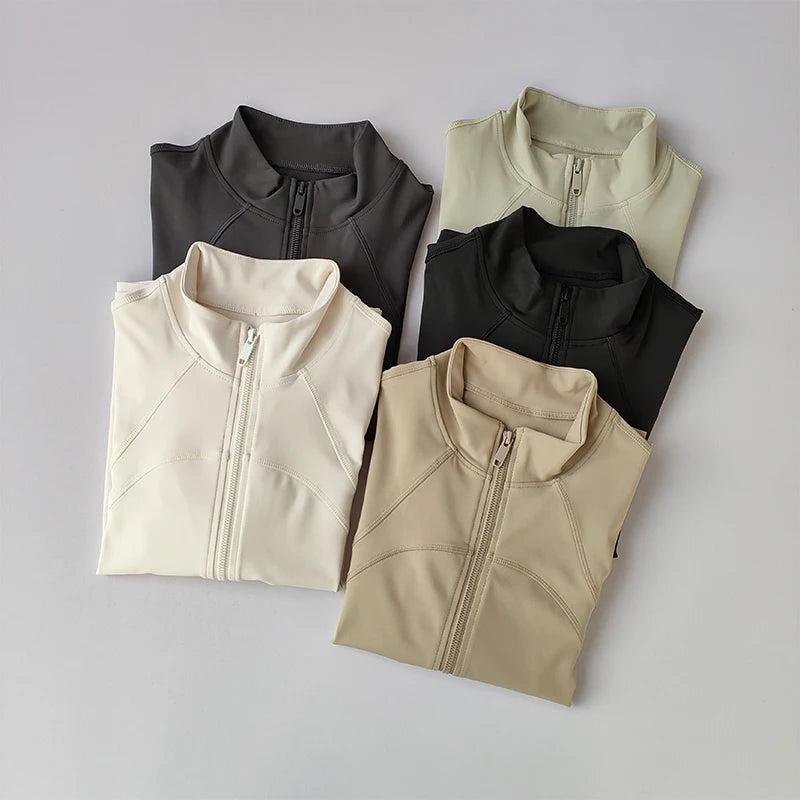 Sport Femme Col Montant – Manches Longues & Coupe-Vent