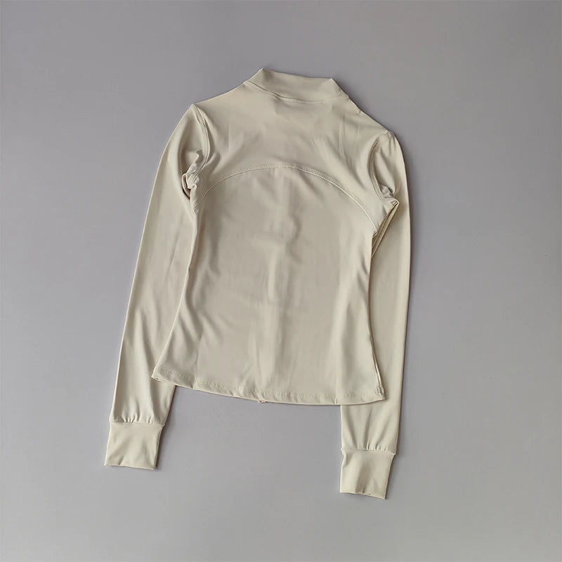 Sport Femme Col Montant – Manches Longues & Coupe-Vent