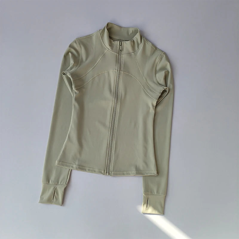 Sport Femme Col Montant – Manches Longues & Coupe-Vent
