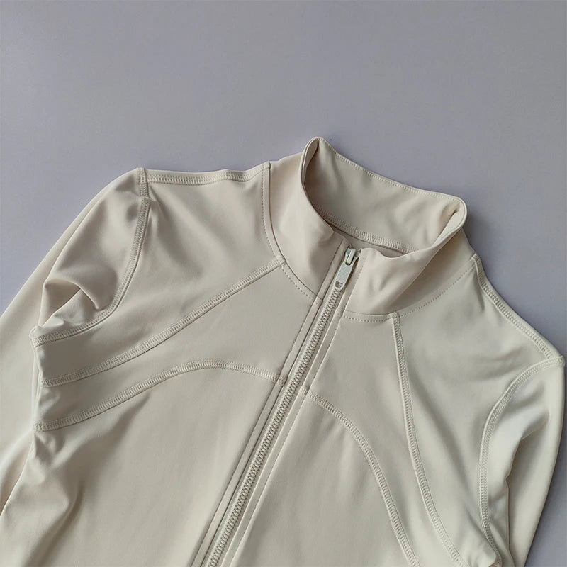 Sport Femme Col Montant – Manches Longues & Coupe-Vent