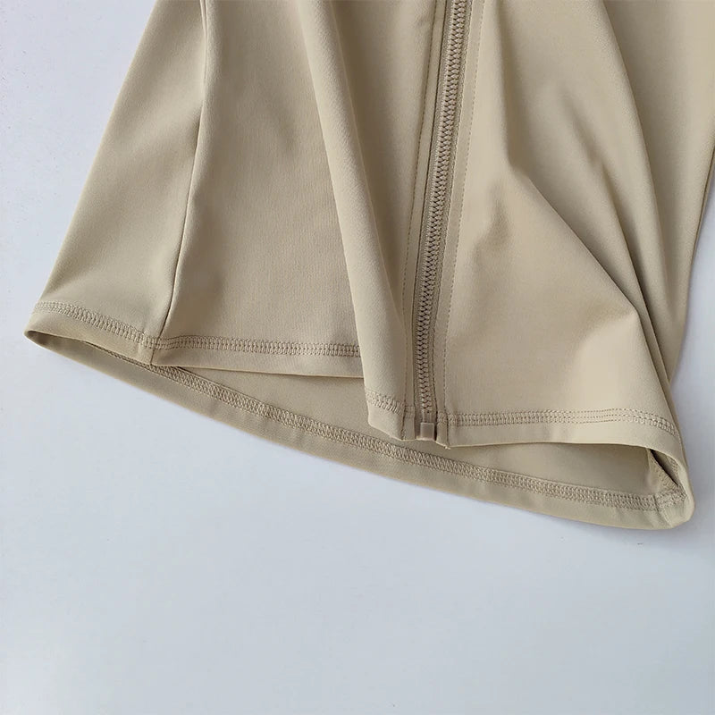Sport Femme Col Montant – Manches Longues & Coupe-Vent