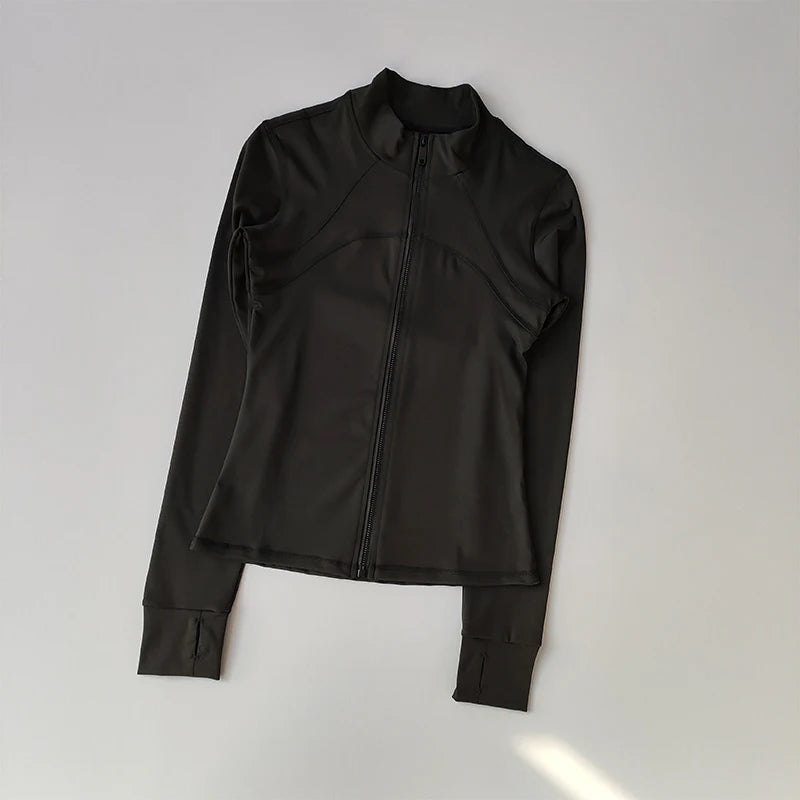 Sport Femme Col Montant – Manches Longues & Coupe-Vent